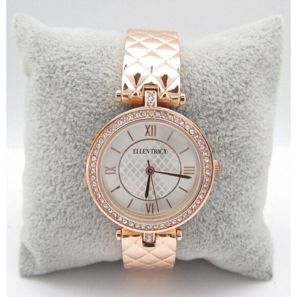 Women Ellen Tracy Quartz WR Analog 30mm Round Watch (H367) "New Battery" - Picture 1 of 10